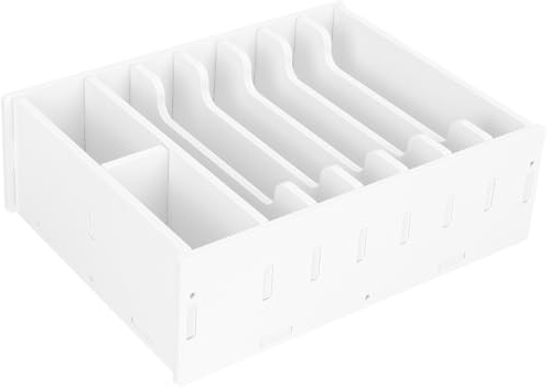 DOITOOL Wooden 8-Compartment Coin Tray Cash Holder Cash Register Insert Tray Desktop Money Storage Box for Office and Retail Drawer Organization