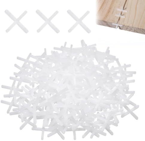 WUYJI Distanziatori per piastrelle Set di 1000 distanziatori per piastrelle bianchi,distanziatore per piastrelle da 3 mm,posizionatore a croce per piastrelle,per un posizionamento preciso delle fughe