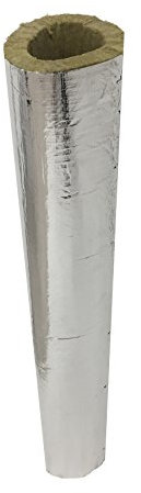 Tubo de lana de roca con aluminio, aislante para tubos de estufa, todas las dimensiones (Ø 160 MM)