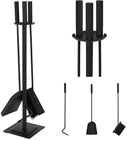 Kaminer Serviteur de cheminée 4 pièces en acier inoxydable 8786