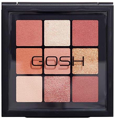 GOSH Eyedentity Lidschatten-Palette 002 BE HUMBLE mit 9 perfekt abgestimmten Farben in Matt & Metallic I kombinierbar für Tages-Make-Up & glitzernde Looks für den Abend I vegan & parfümfrei