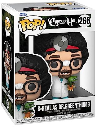 Funko Pop! Rocks: Cypress Hill - B Real - (Dr. Greenthumb) - Vinyl-Sammelfigur - Geschenkidee - Offizielle Handelswaren - Spielzeug Für Kinder und Erwachsene - Music Fans - Modellfigur Für Sammler