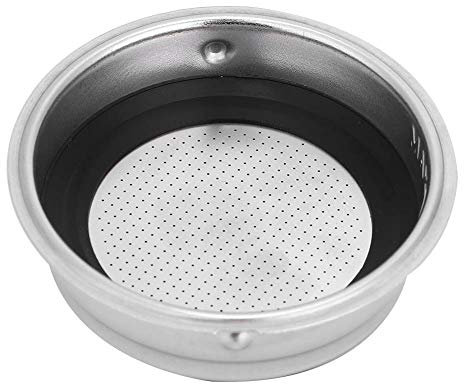 Porte Filtre à Café, Panier Filtre Porte-Filtre 51mm, Filtres à Café en Maille Non Pressurisés en Acier Inoxydable Accessoires de Machines à Café Porte-Filtre Sans Fond(Tasse unique)