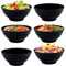 ADERTOS Bol à Céréales Plastique, 10 Bols en Plastique Incassables 24 OZ Bol Plastique Reutilisable Saladier Bol à Soupe Bol Petit Déjeuner Passe au Lave-vaisselle et au Micro-ondes, sans BPA, Noir
