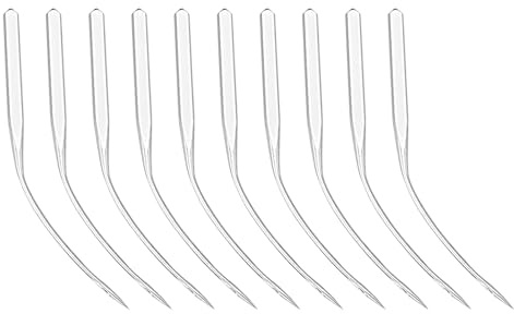 VGOL 10 st ögonbindesöm, kurviga symaskinsnålar L Wx6T L Bx2T, 75/11 nålar lämplig för hushållssymaskiner bärbar blind fåll, symaskin, rullmaskin