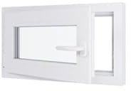 Fenêtre PVC - LxH 700x400 mm -Triple Vitrage - Blanc -poignée à droite