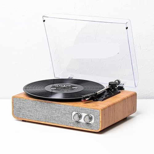 Tourne-Disque Vinyle Vintage BT phonographe 33/45/78 TR/Min Compatible avec Platine Portable 7/10/12 Pouces