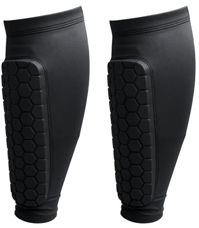 Football Shin Pads, Boys Lightweight Breathable Shin Guards for Boys and Girls, Impact Absorbing Honeycomb Padding for Football, Soccer, Rugby, Basketball and Outdoor Sports, Shin Defender Kids