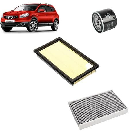 Kit tagliando 3 filtri compatibile con Nissan qashqai +2 1.5 DCI Gasolio 2008-2013