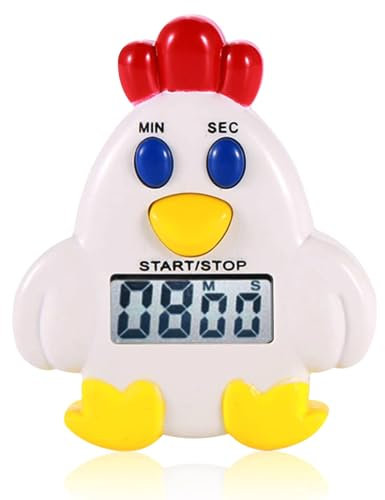 Magnetischer Küchentimer, Hähnchen Digitaler Küchentimer Für Küche Studie, 99-Minuten-59-Sekunden Timer Zeitmesser Für Backen, Küche, Studium, Trainingstraining, Count-Up- Und Countdown-Uhr