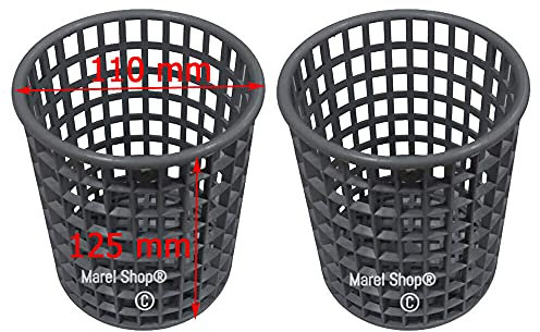 Marel Shop® - Cestelli Contenitori Portaposate 2 Pezzi Diametro 110 mm Altezza 125 mm per Lavastoviglie compatibile con Vari Marchi