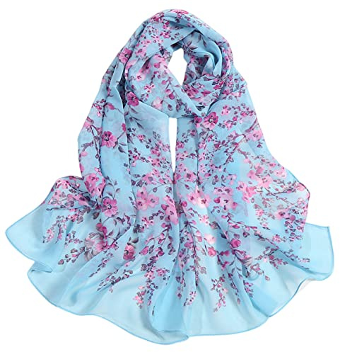 FAIRYGATE Summer Scarf Silk Scarves for Women Elegant Lightweight Fashion for Spring Winter Ladies Scarfs Shawl Wraps A4406