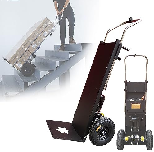 Diable électrique Monte-escaliers - Charge 500 kg - Moteur sans balais 1500 W - Batterie Portable 48 V 18 Ah - Montez 300 volées d'escaliers - pour la manutention de matériaux dans