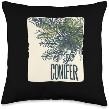 Pretty Conifer Branch Throw Pillow