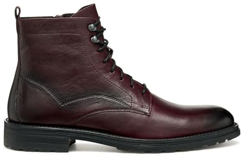 Geox Homme U Redclif Bottines à la Cheville, vin, 43 EU