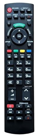 1 Control Remoto Compatible con televisores LCD y LED TX-L42E3E N2QAYB000487 TX-L32C20ES TX-L32S20L TX-L32X20E TX-L26X20E