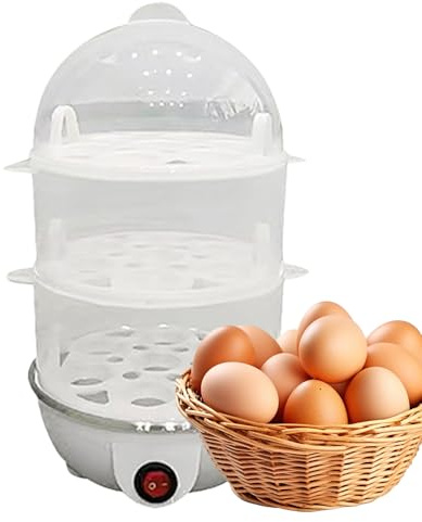 MWZBTG Hervidor Eléctrico De Huevos - Cocedor De Huevos De 3 Niveles Con Autoapagado,Para Apartamentos Restaurantes Hoteles Y Dormitorios Universitarios