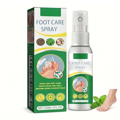Spray para Pies, Cuidado de pies y Uñas, Spray para Pies para Reparación de Uñas, Refresca los pies, Hidratante, Fórmula suave, 30ML