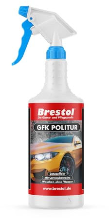 Brestol GFK-POLITUR 750 ml (2871) - Waschen ohne Wasser Autolack Schnellreiniger Sprühwax Folienreiniger Carnaubwachs HM10 Ultraclean Schnellpolitur Sprühwachs