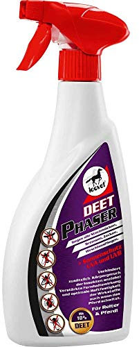Leovet Deet Phaser | 550 ml | Insektenschutzspray für Pferde | Mit Pflanzenwirkstoffen, wie Citriodoraöl & Zitronensäureester | Dopingrelevanz: ADMR konform, Keine Karenzzeit