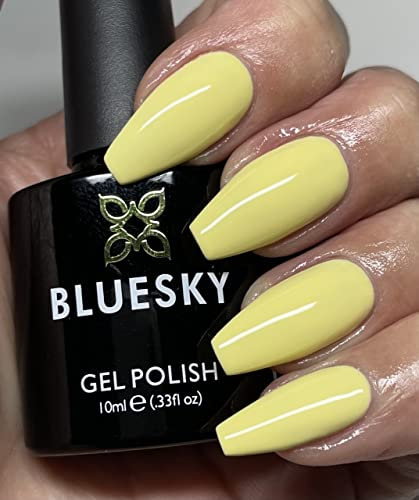 Bluesky Gel Nail Polish LEMON PALE YELLOW IT*S TIME FOR YOU SS 2203 SPRING SUMMER 10ml (Requires Drying Under UV/LED Lamp) 10ml
