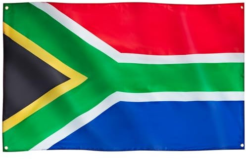 Runesol Südafrika Flagge, 91x152cm, Afrika Fahne, 4 Ösen, eine in jeder Ecke, Regenbogennation Flagge, SA Flagge, Tag der Freiheit, Premium Fahnen für draußen und drinnen, satte Farben