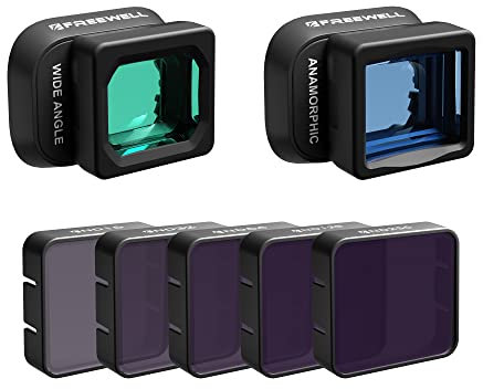 Freewell Advanced Wide Angle & Anamorphic Lens Kit für Mini 4 Pro Drone - Erfassen Sie weitläufige Landschaften und filmische Effekte