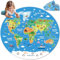 72-teiliges Globus-Bodenpuzzle, runde Weltkarten-Puzzles für Kinder von Puzzle ab 3 und 4–6 Jahren, Geographie, pädagogische Geburtstagsgeschenke, Lernressource, pädagogisches