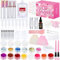 Lipgloss Selber Machen Set, Vezerd Lipgloss Making Kit, Feuchtigkeitsspendend Mädchen Lip Gloss Lippenstift DIY Herstellungsset Set, Kreative Basteln Erwachsene Lustiges Make Up Geschenk Für Frauen