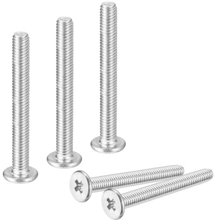 QUARKZMAN M3-0.5 x 25mm 20Pcs Tête Plate Ronde Vis 304 Acier Inoxydable Phillips Entraînement Machine Vis Quincaillerie Fixation Pour Furniture Connection