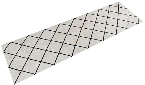 Zentexion köksmatta tvättbar sammet 45 x 150 cm med halkfri latexundersida, slitstark dörrmatta för kök, inomhus, fuktabsorberande smutsfångande matta, rektangulär
