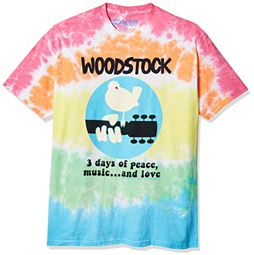 Liquid Blue Men's Woodstock Banded Tie Dye Short Sleeve T-Shirt, Multi Tie Dye, XL