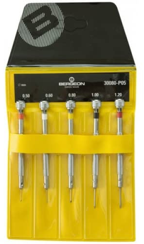 Bergeon 30081-p05 Lot de 5 tournevis horloger Remplace 2868 - Hs30081-p05