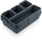 com-four® 8-teiliges Set Aufbewahrungsboxen - Schubladen-Organizer in 3 Größen - Aufbewahrungsbox für Schublade, Regal und Schrank (8-teilig - schwarz)