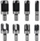 YIXISI 8 Piezas Brocas para Hacer Espiga, Juego de Brocas Tipo Garra Cónica 6mm 10mm 13mm 16mm, Herramienta de Corte de Tapón de Madera, Acero al Carbono, Tapón de Agujero