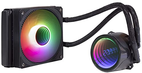 Gelid Solutions Liquid 120 - All-in-One CPU AIO Wasserkühler mit 120mm RGB Lüfter, 750-1800 U/min, AM5 und LGA 1700 kompatibel, beinhaltet GC4 Wärmeleitpaste.