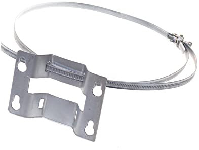 Aqbau® Support mural réglable pour vase d'expansion avec bande de serrage de 380 mm de diamètre, support mural en métal galvanisé de 5 à 25 litres