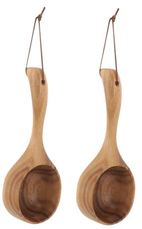 Cabilock 2pièces Cuillère à Eau à Manche Scoop Pratique pour Bain Sauna Design Ergonomique pour Lavage des Cheveux Accessoire Élégant pour Salle De Bains