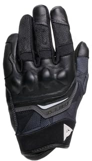 DAINESE - Ermex Gloves, Guanti Moto Estivi da Donna, Traspiranti con Inserti in Mesh, Protezioni Rigide sulle Nocche, Rinforzi in Pelle, Touchscreen, L, Nero e Bianco