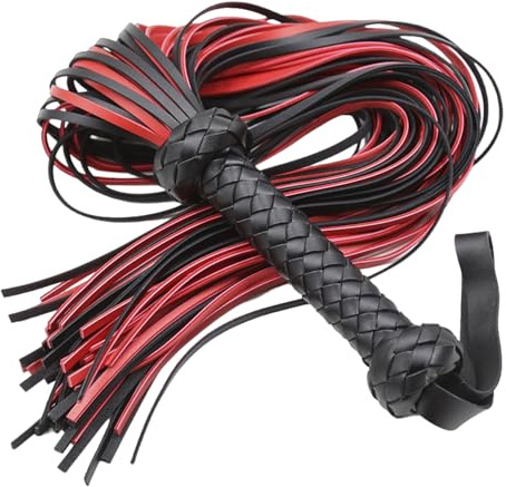 Caballo Red látigo para Montar a Caballo, Cosecha de Montar, látigo de Cuero Falso para, látigos Suaves de Larga duración con un Mango cómodo para Ecuestre, floggers para Disfraces de Cosplay