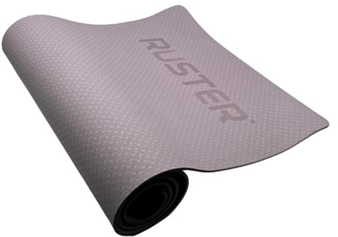 RUSTER Esterilla Yoga TPE Antideslizante - Colchoneta Deportiva Resistente al Agua con Textura de Alta Durabilidad para Ejercicios y Entrenamiento - Dimensiones 183 x 61 x 0,6cm (Lila)
