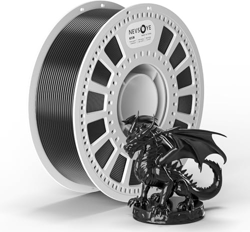 PLA Plus Filament 1.75mm, 3D Drucker Filament PLA+ Pro, 1kg Spule, Maßgenauigkeit +/- 0.02mm, passend für die meisten Drucker, verhedderungsfrei für reibungsloses Drucken (Schwarz)