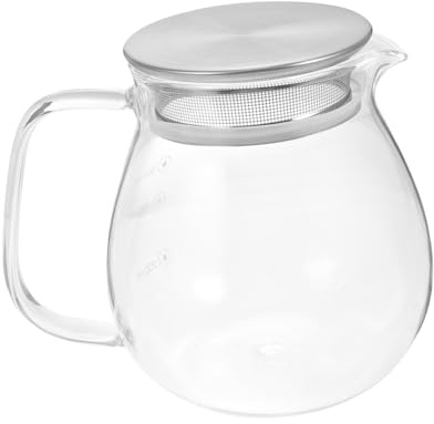 DECOMELODY Macchina Per Caffè Manuale Caffettiera in Vetro Coperchio in Acciaio Resistente 500ml Per Uso Domestico e Professionale Per Cucina, Ufficio e Ristorante