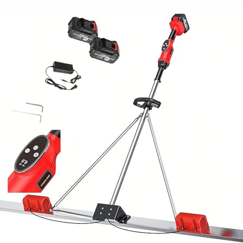 AityBuy Massetto in Cemento Senza Fili Massetto in Calcestruzzo, Utensile per Finitura Liscia del Calcestruzzo, Massetto in Calcestruzzo Elettrico Frequenza di Vibrazione A 9 Marce,1,8 Metri