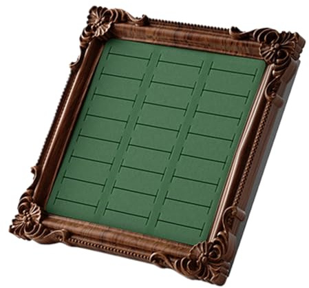 Vintage smyckeskrin - Harts-ringörhängen bricka med barockram | Elegant utställare i europeisk stil | Älskare av gåvor till kvinnors brudar, fåfänga dekorationer