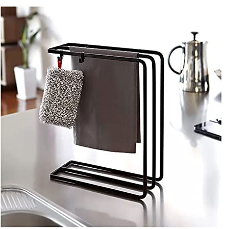 Toalleros,Rcheros, Toalleros, Soportes para Toallas, Toalleros Independientes, Toalleros para Baño, Estantes de Encimera Independientes para Baño/Sin Ganchos/Negro/sin Ganchos