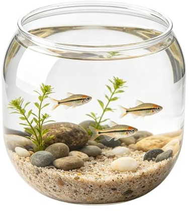 Bocal Poisson Incassable Transparent Décoratif