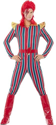 Smiffys Costume superstar de l'espace, multicolore, avec combinaison, ceinture et couvre-bottes Halloween
