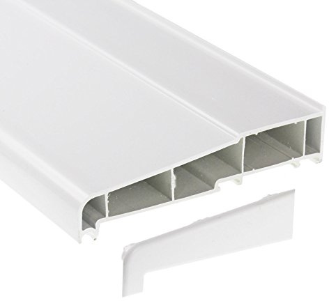 Eurocell 150mm x 2m White UPVC Plastic External Window Sill with 2 End Caps