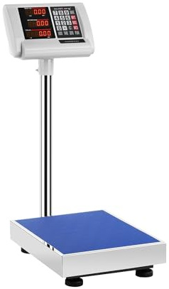 Steinberg Balance Plateforme Professionnelle Industrielle Pèse-Colis SBS-PF-100/10A (100 kg, Précision ±10 g, Autonomie 10 H, 40x30 Cm, LED)